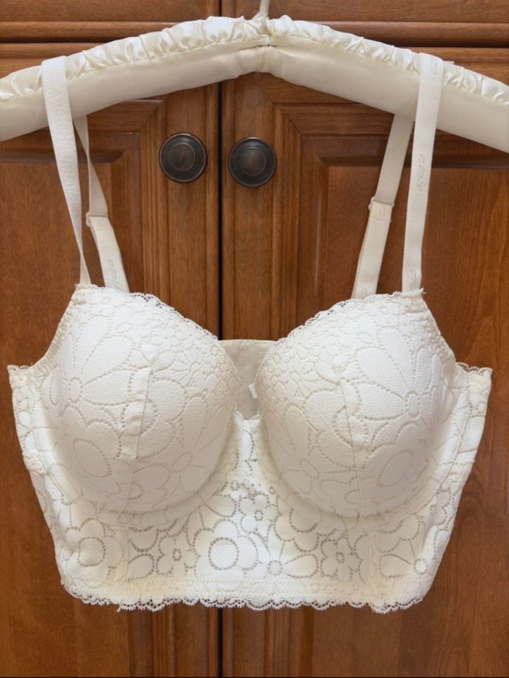 Lace Longline Bra in Ivory - Women Intimates & Sleepwear by ARIE American eagle